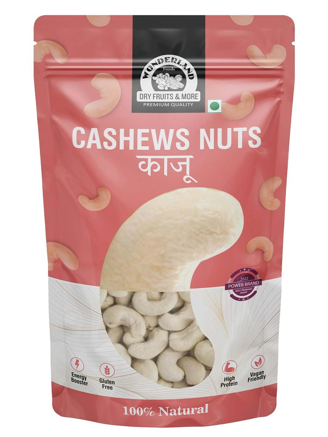 Wonderland Foods Premium Raw Cashews- 500g