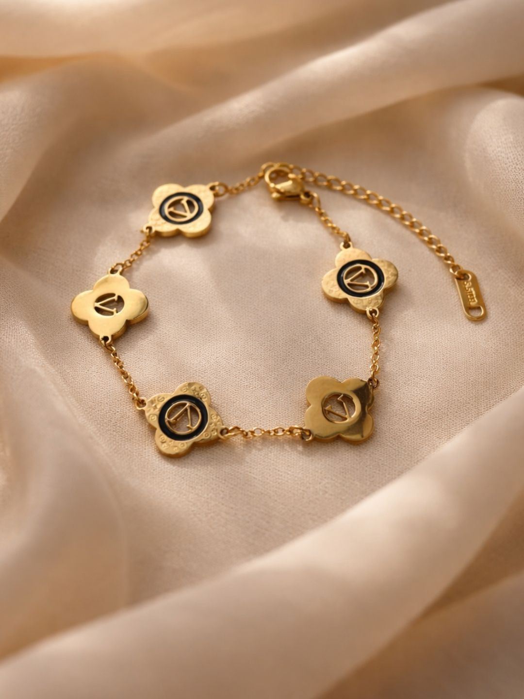 RaasRani Women Gold-Plated Anti-Tarnish Wraparound Bracelet