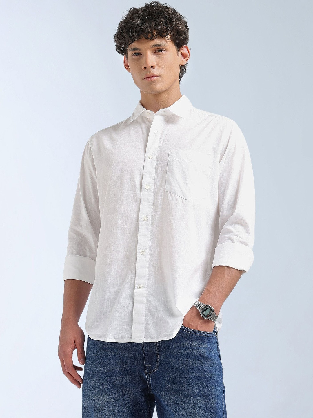 Flying Machine Men Slim Fit Casual Shirt