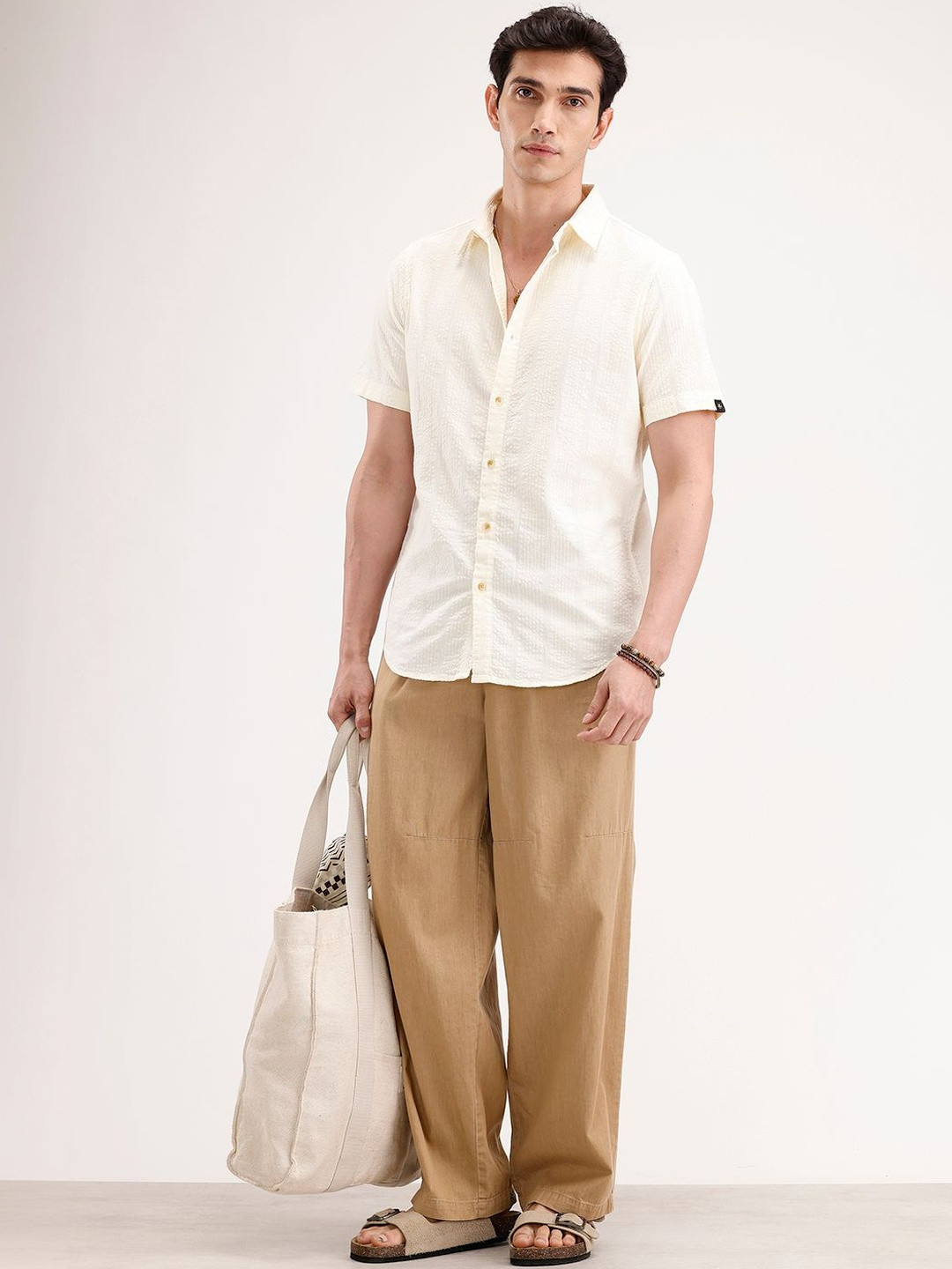 WROGN Men Slim Fit Casual Shirt