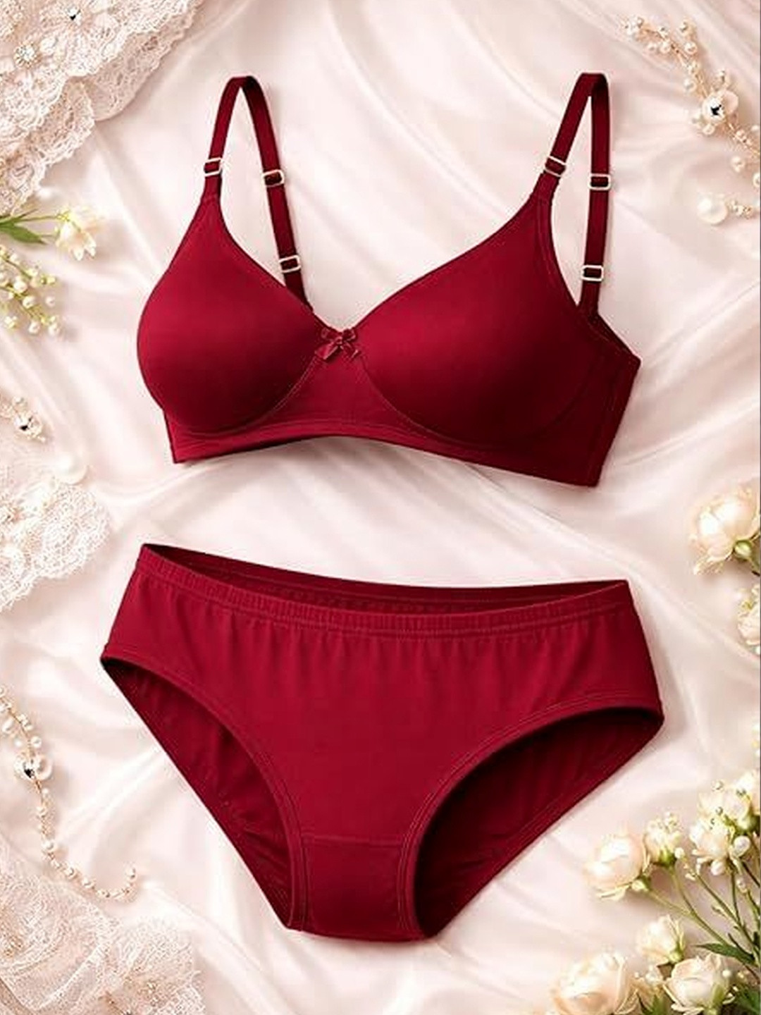 chia fashions Lightly Padded and Non-Wired Mid-Rise Lingerie Set