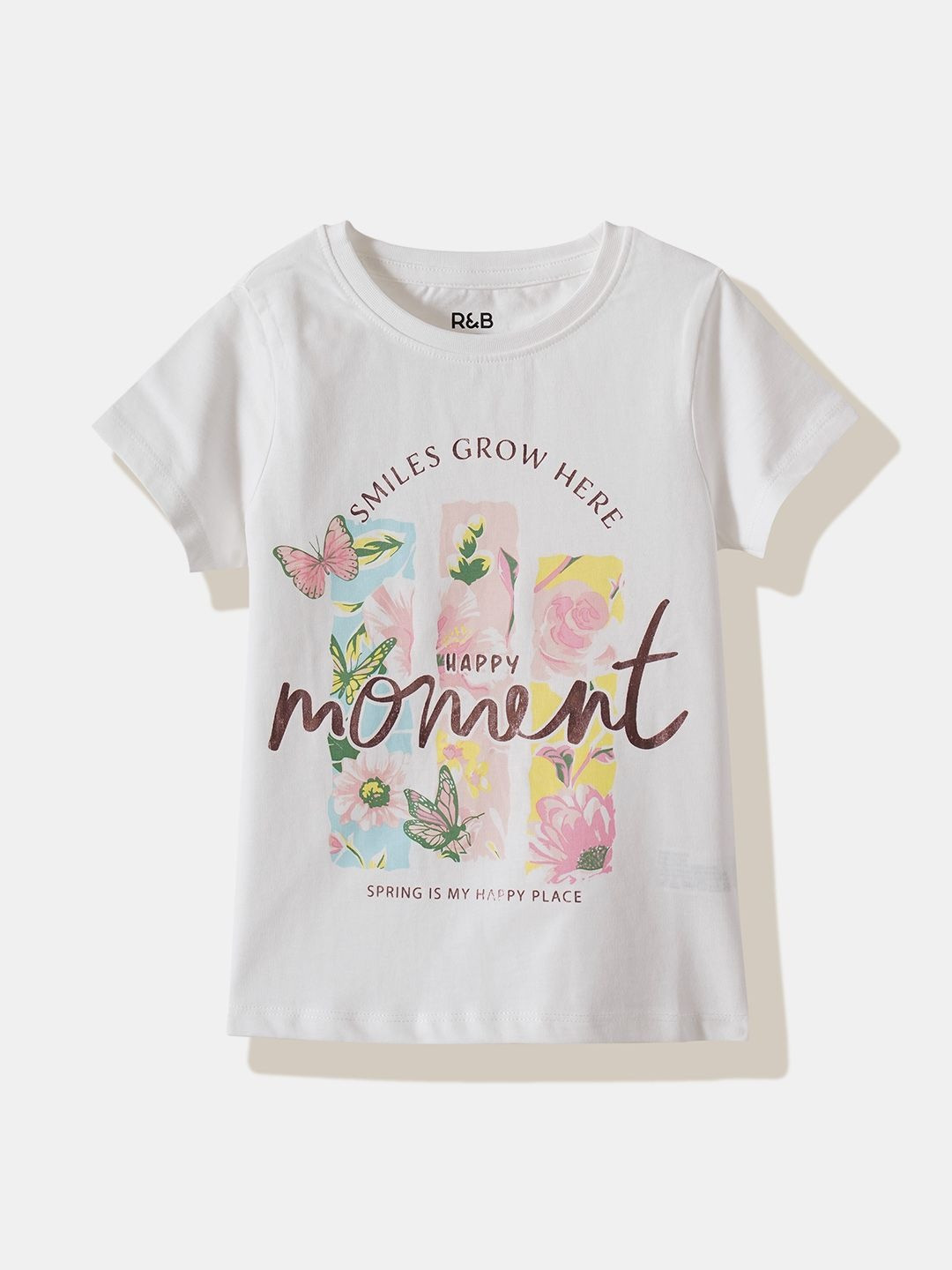 R&B Cotton Round Neck Short Sleeves Tshirts