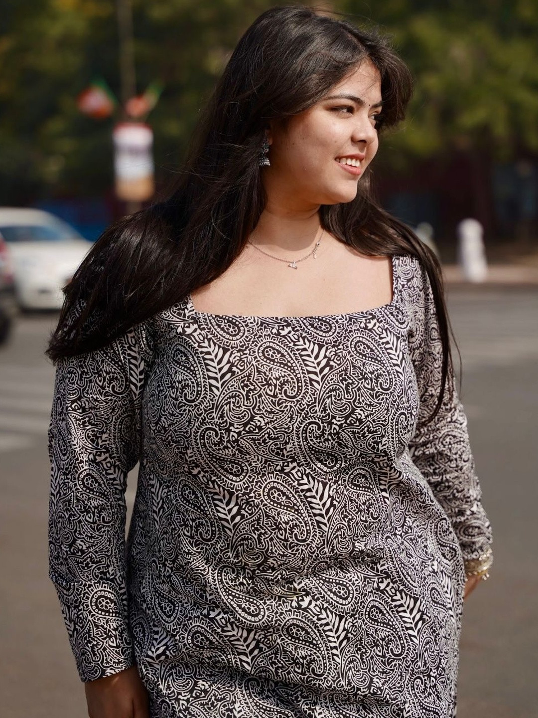 RAJAM Women Floral Yoke Design Cotton Kurta