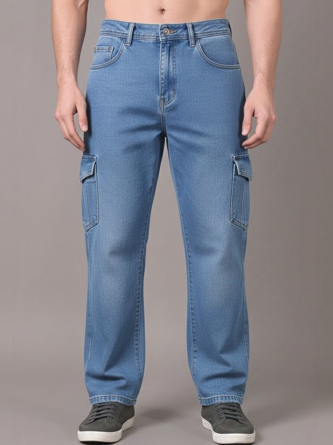 ZAYSH Men Relaxed Fit Mid-Rise Light Fade Jeans
