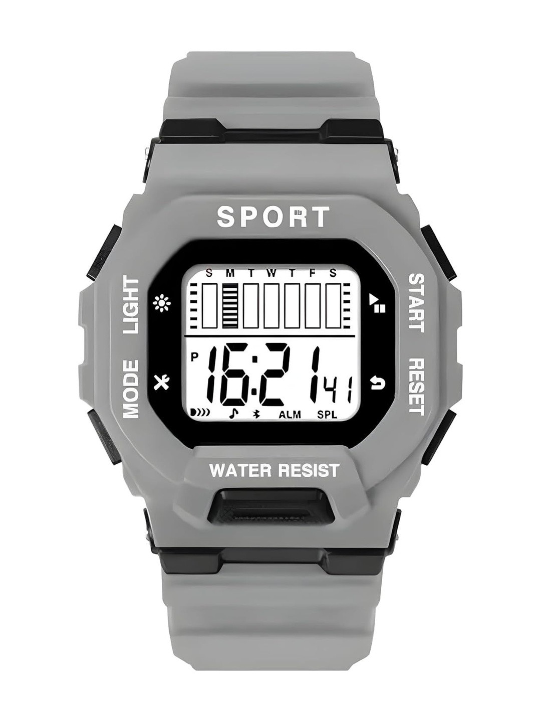 Brostin Adults-Men Dial & Straps Digital Chronograph Watches Grey Sports Watch