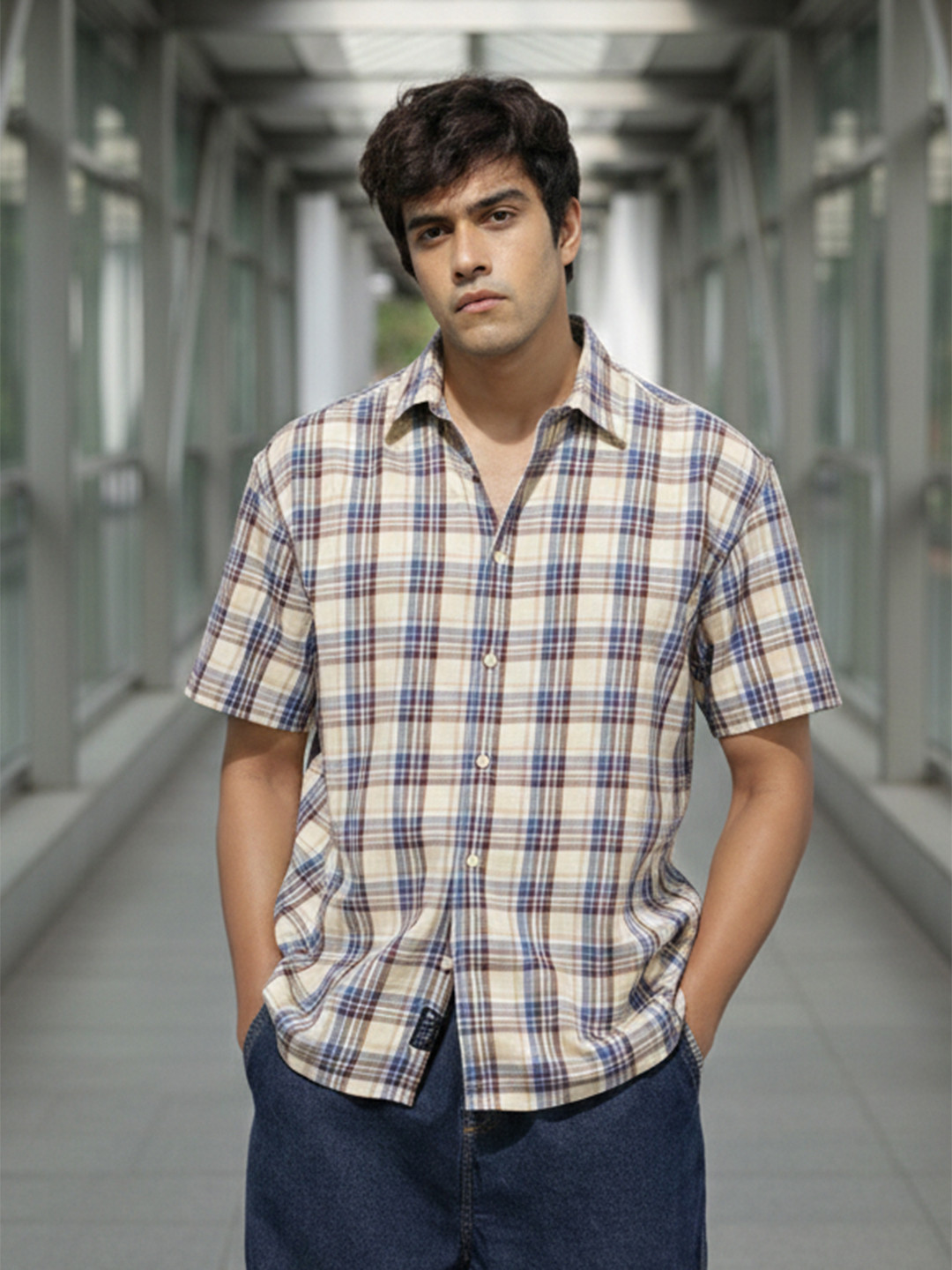The Roadster Life Co. Checked Pure Cotton Casual Shirt