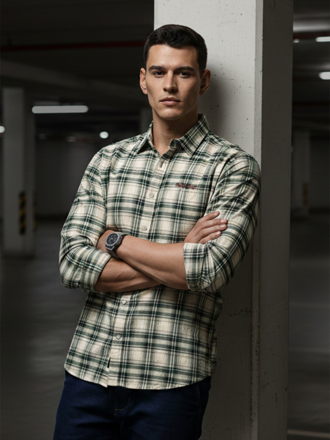 The Roadster Life Co. Checked Pure Cotton Casual Shirt