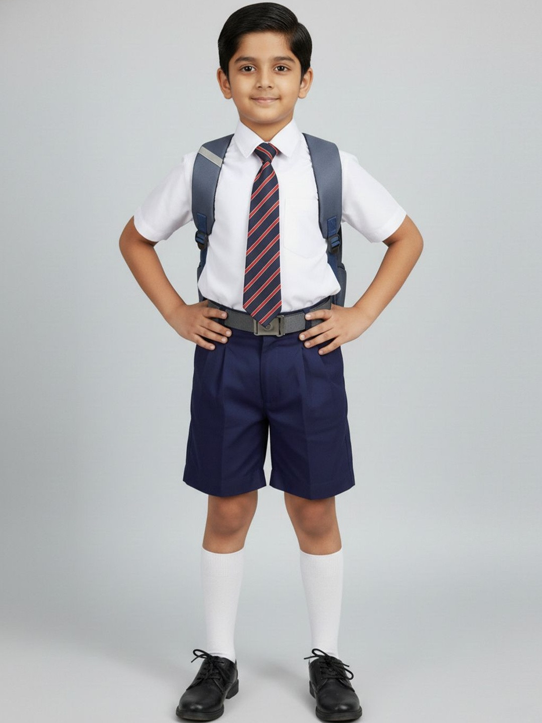 Cutiekins Boys School Uniform Solid Navy Blue Shorts