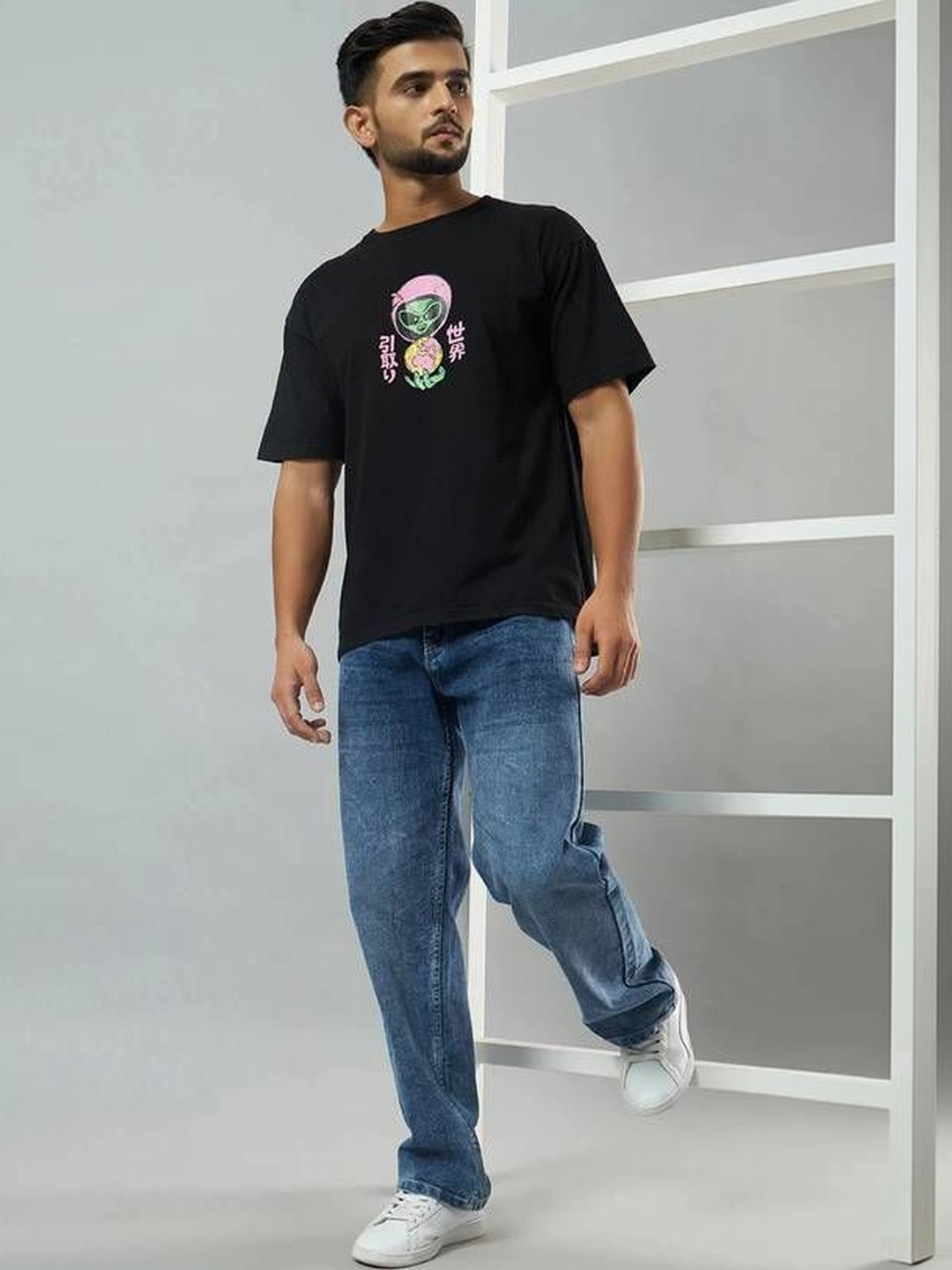 BREXX Men Comfort Straight Fit Mid-Rise Light Fade Stretchable Jeans