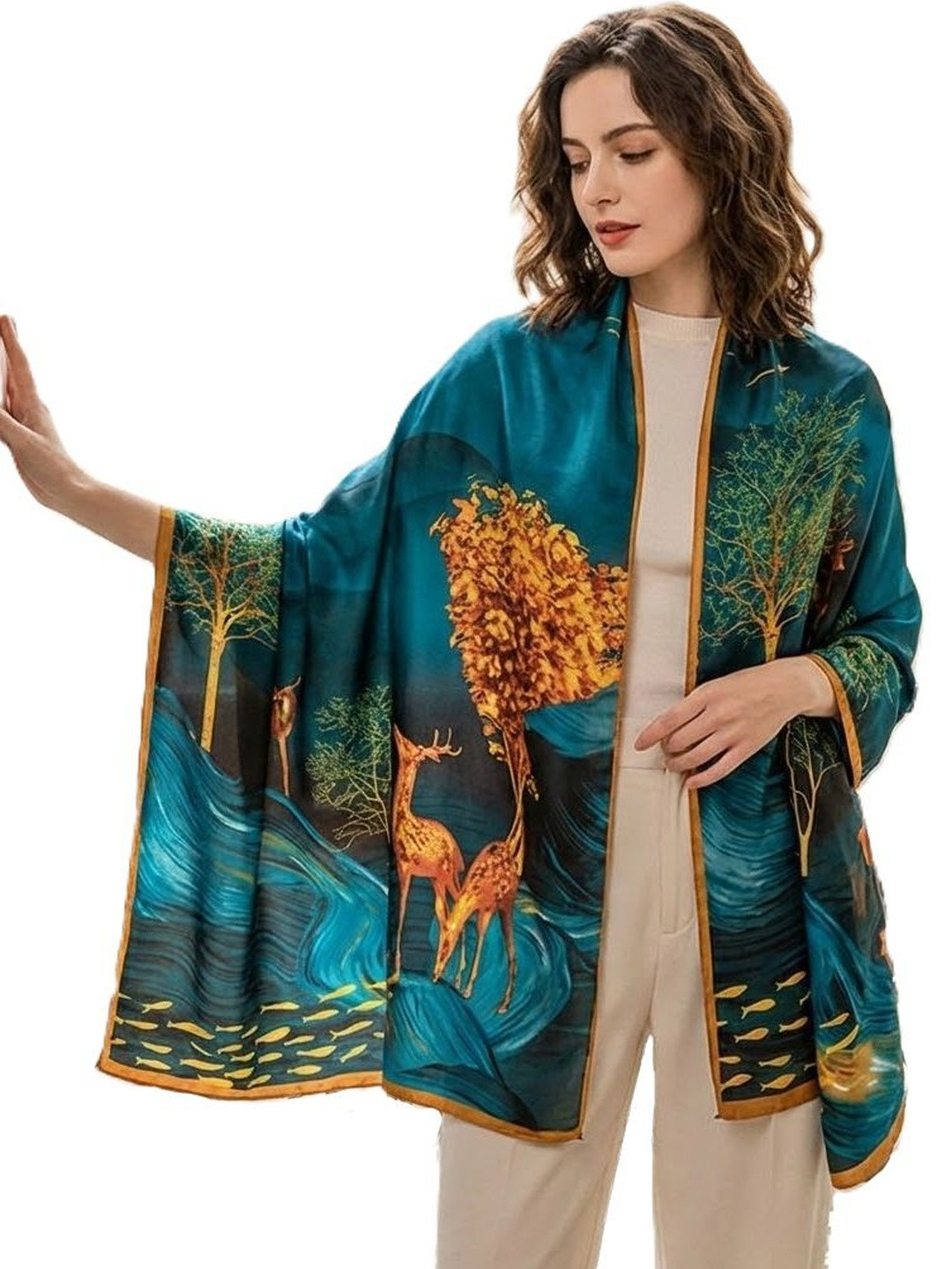 Alexvyan Women Printed Stole