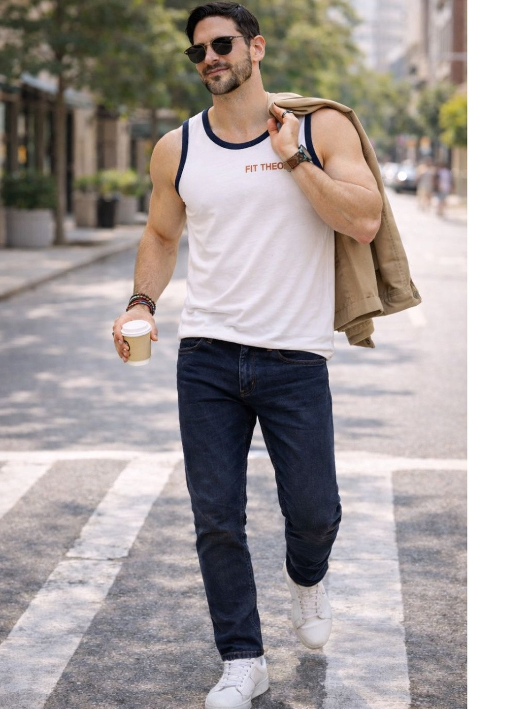 THEFITTHEORY Men Cut N Sew Tank Top