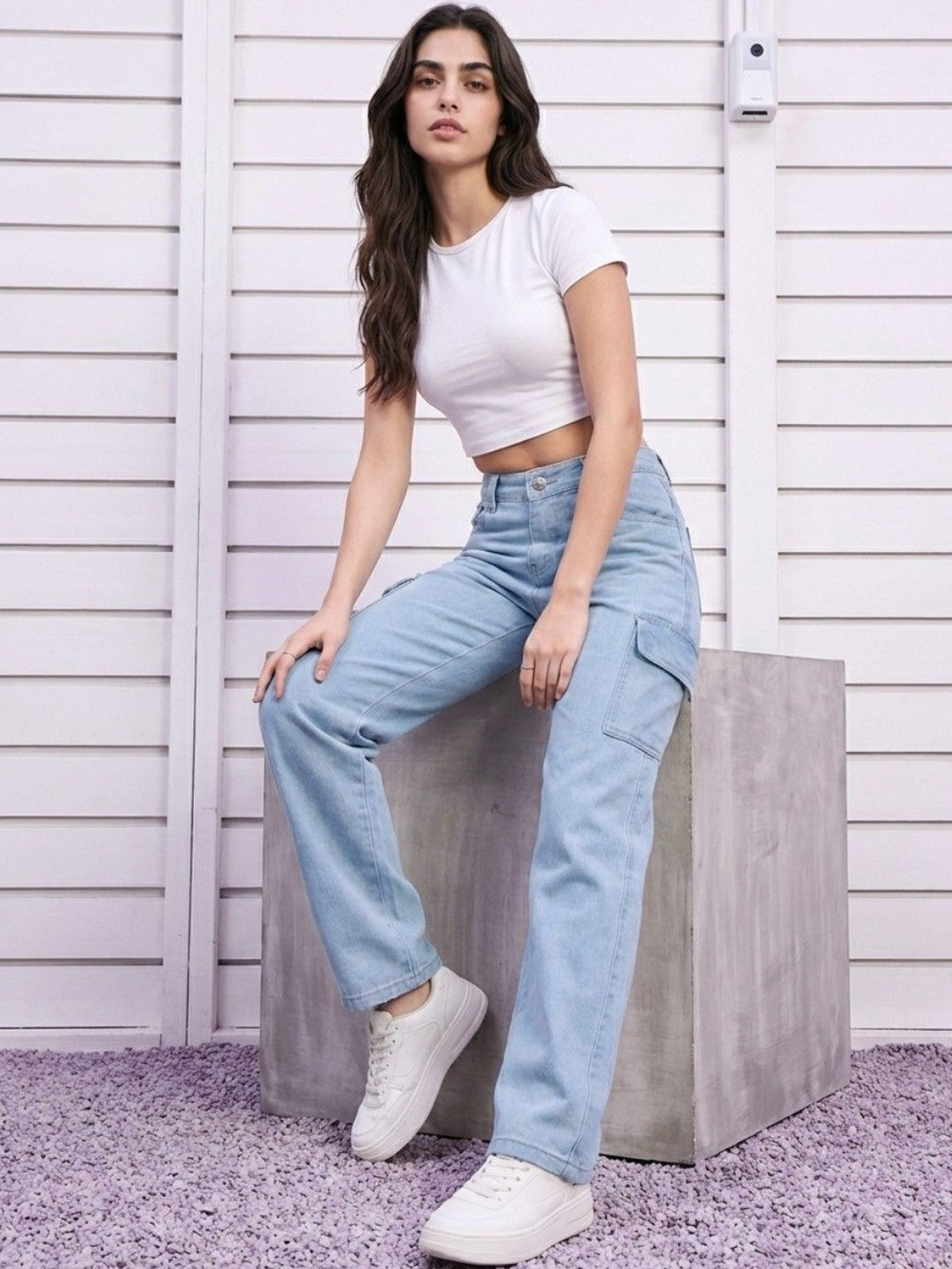 Encrypt Women Classic Regular Fit Mid-Rise Light Fade Stretchable Jeans
