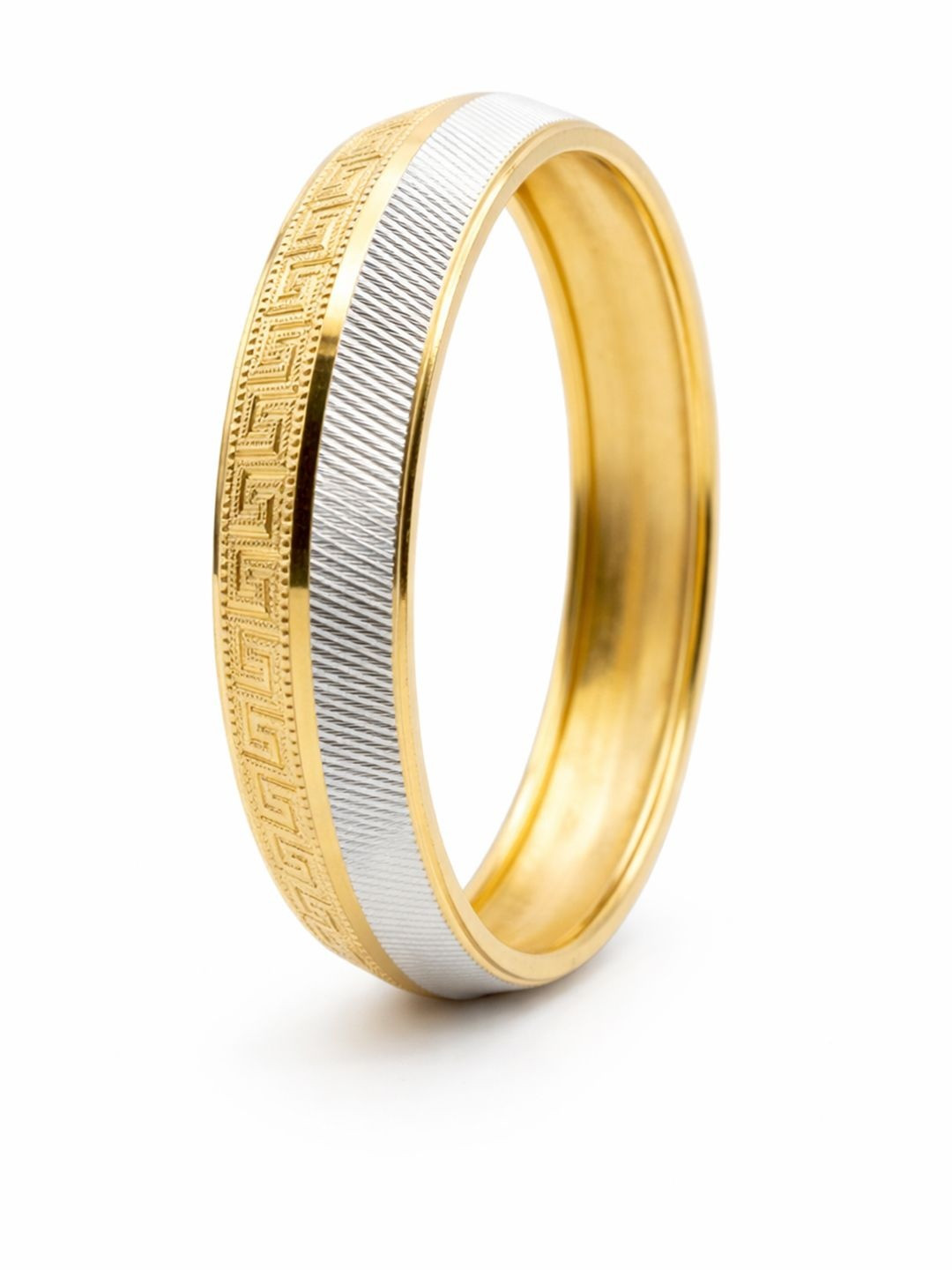 bodha Men Brass Handcrafted Gold-Plated Kada Bracelet