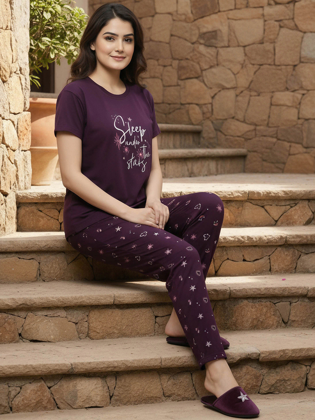 ETC X beebelle Women Printed Night suit