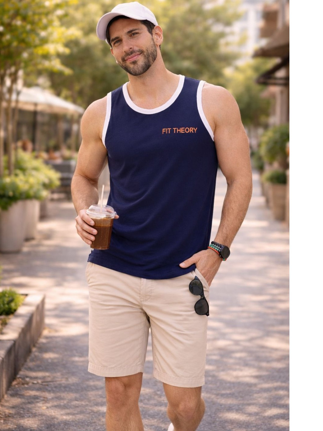 THEFITTHEORY Men Cut N Sew Tank Top