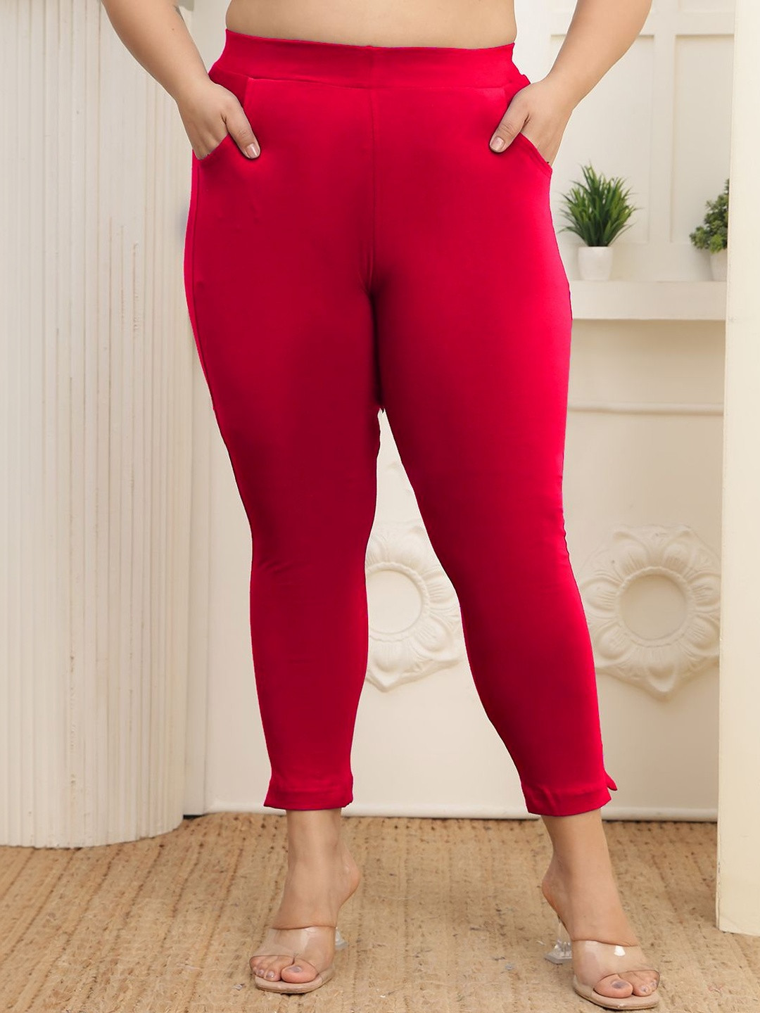 Valles365 by S.C. Women Cotton Solid Ankle Length Leggings