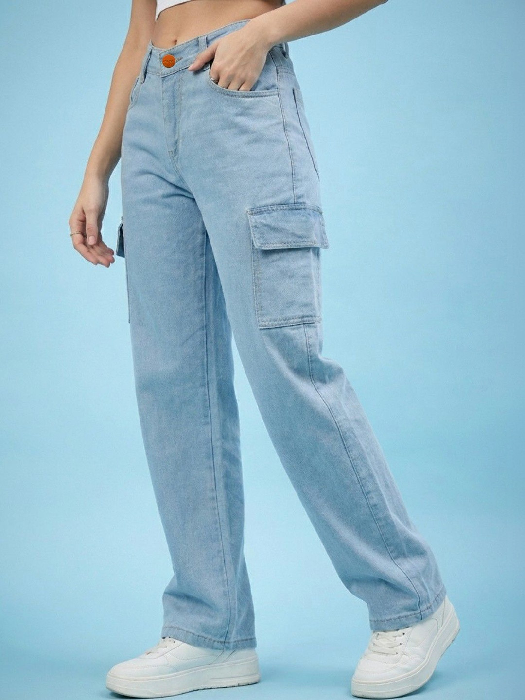 Encrypt Women Classic Regular Fit Mid-Rise Light Fade Stretchable Jeans