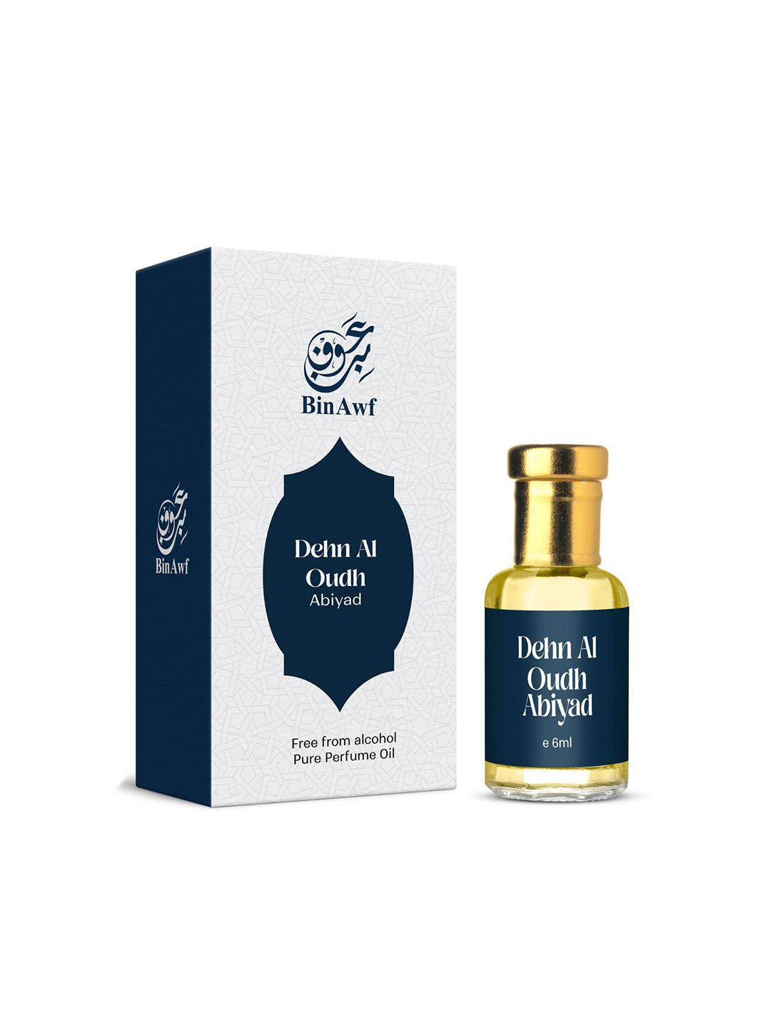BinAwf Dehan Al Oud Abiyad Long Lasting Non Alcohol Attar- 6 ml