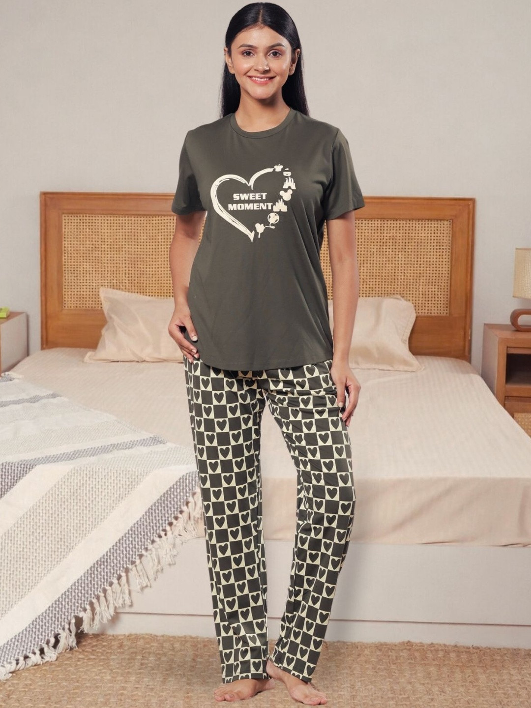 KIZA Women Printed Night suit