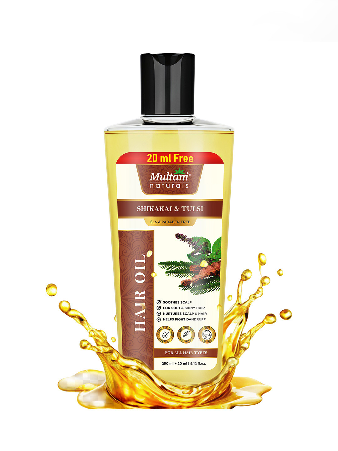 Multani Naturals Shikakai & Tulsi Hair Oil - 270 ml