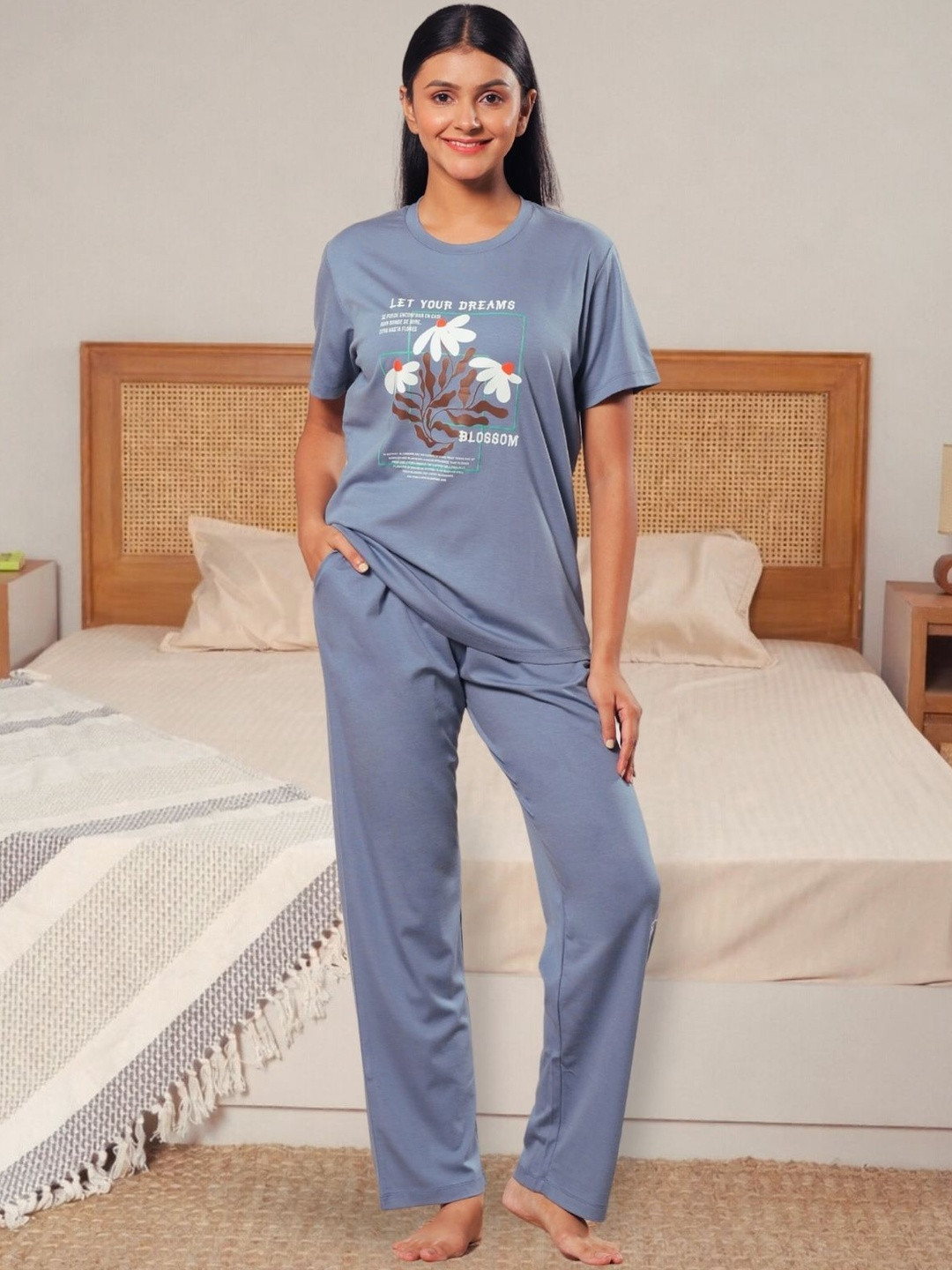 KIZA Women Printed Night suit