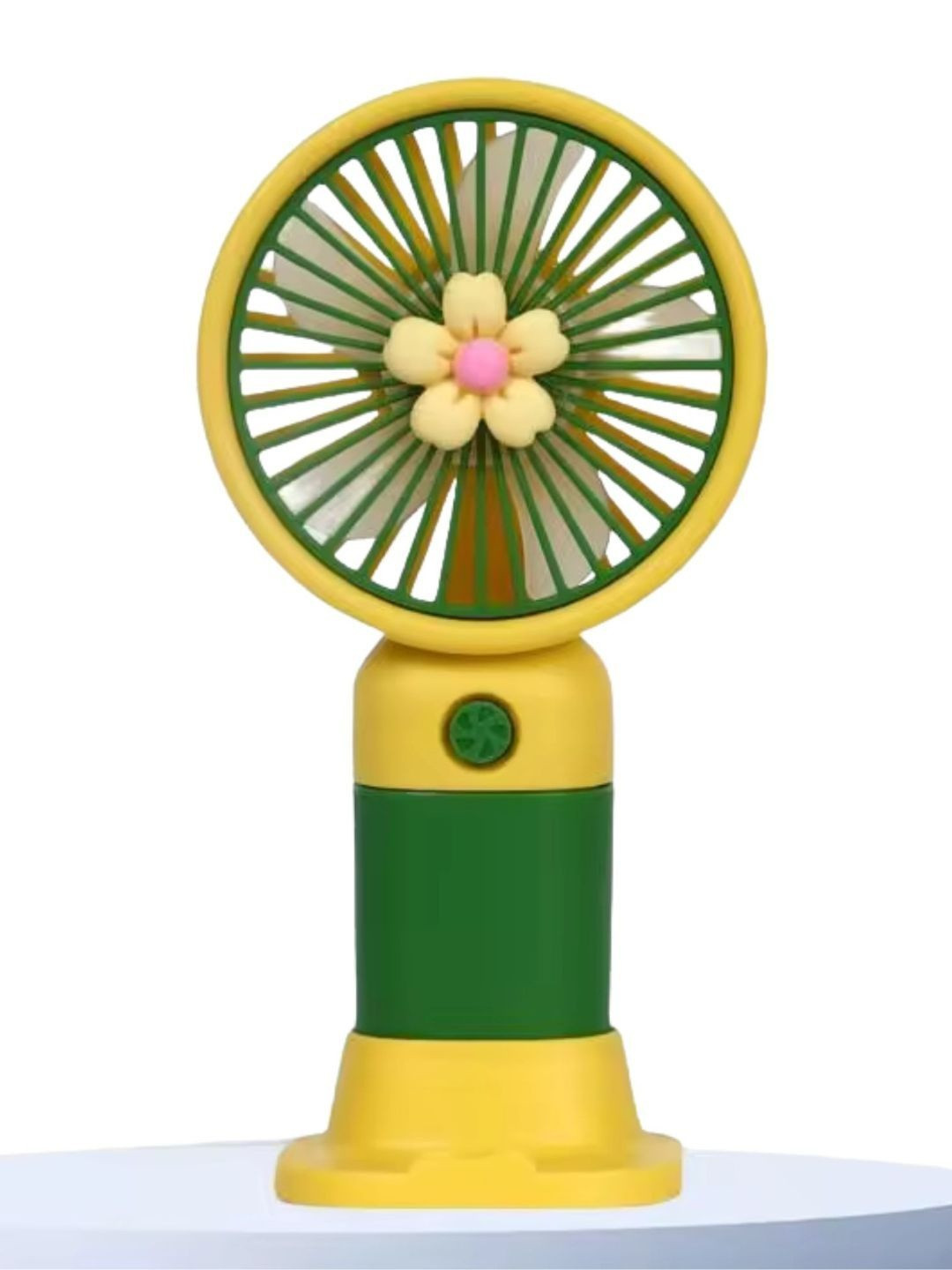 MZ Yellow Handheld 5 Blades Mini Fan