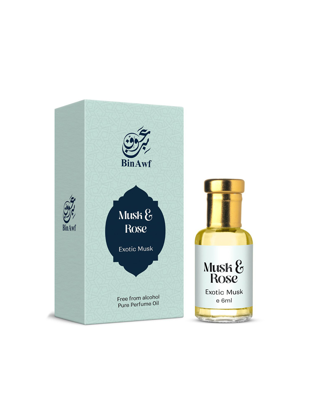 BinAwf Musk & Rose Exotic Musk Long Lasting Non Alcohol Attar- 6 ml