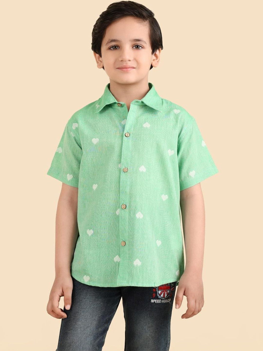 Fabindia Boys Printed Cotton Shirt