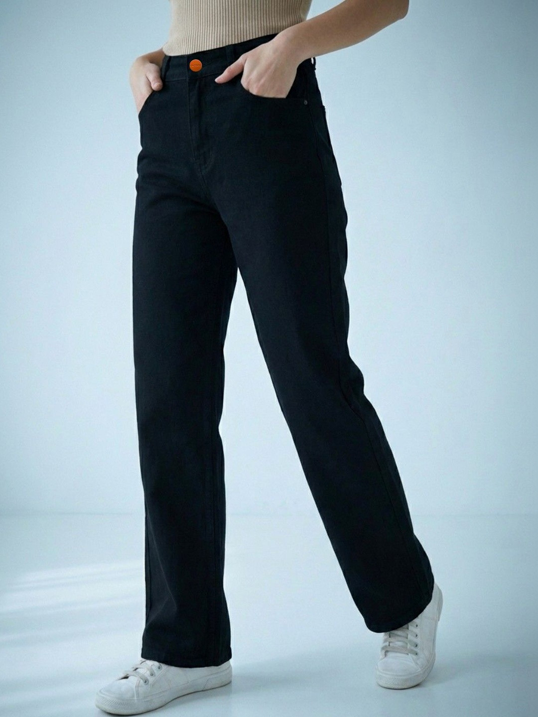 Encrypt Women Classic Regular Fit Mid-Rise Stretchable Jeans