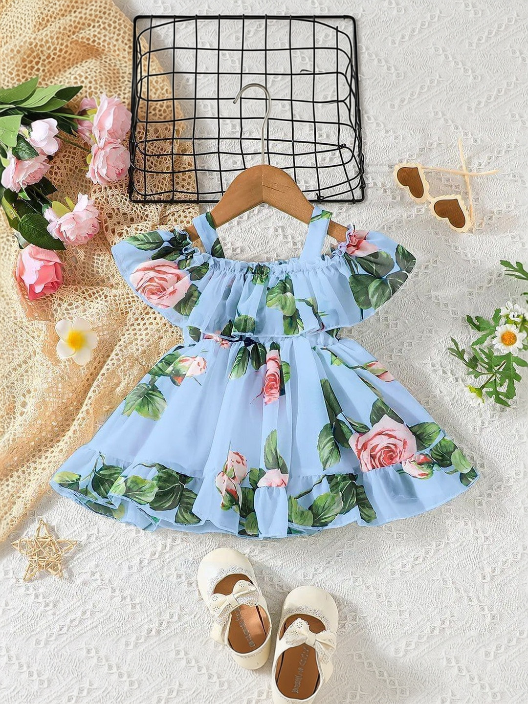 DHARMIKAAY TRENDZ Floral Print Fit & Flare Dress