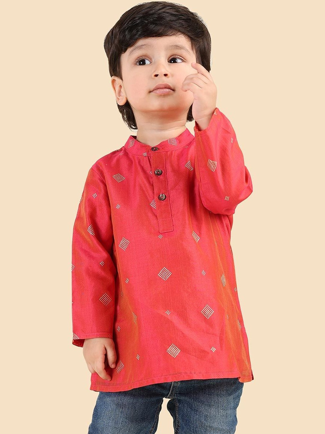 Fabindia Boys Geometric Printed Kurta