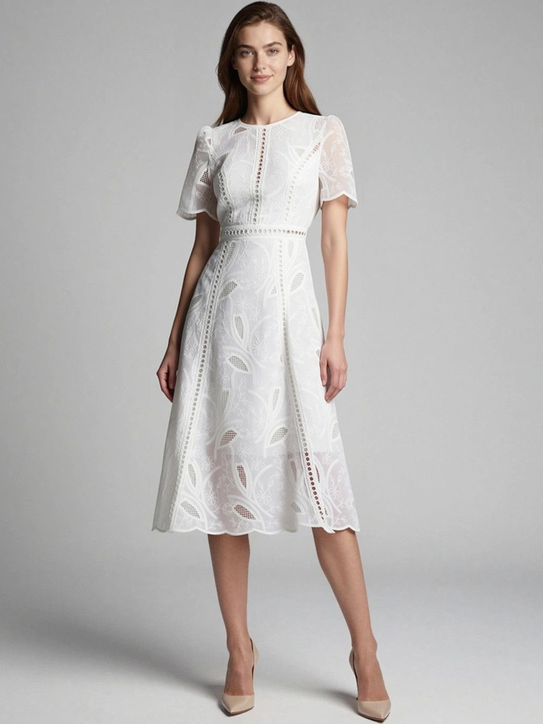 Suo Print Midi Dress
