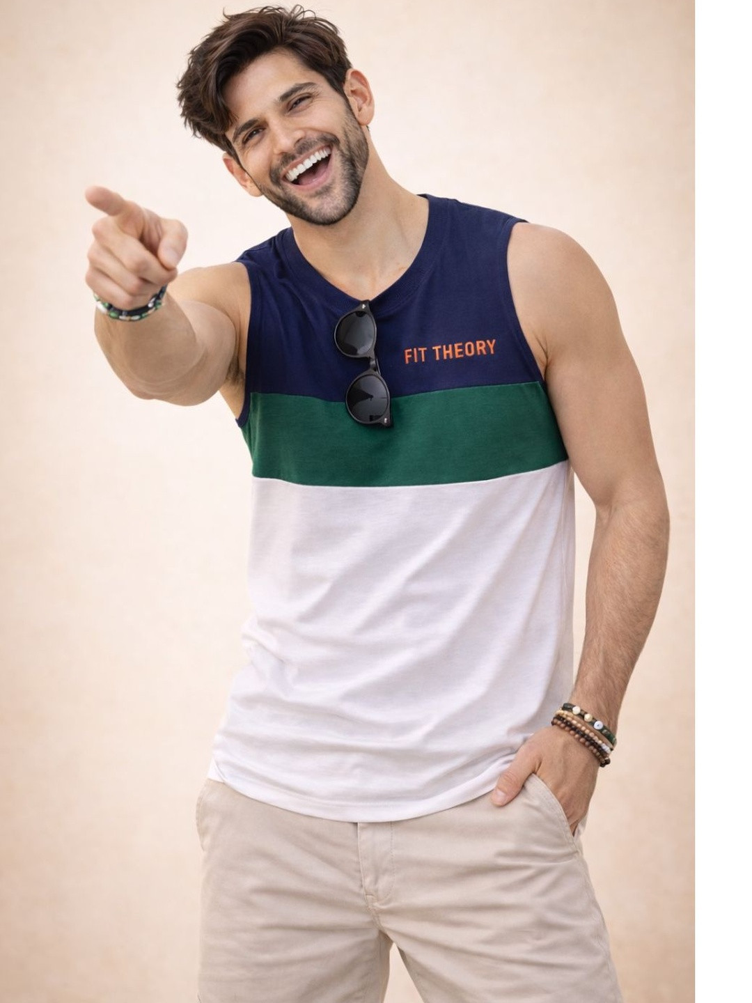 THEFITTHEORY Men Cut N Sew Tank Top