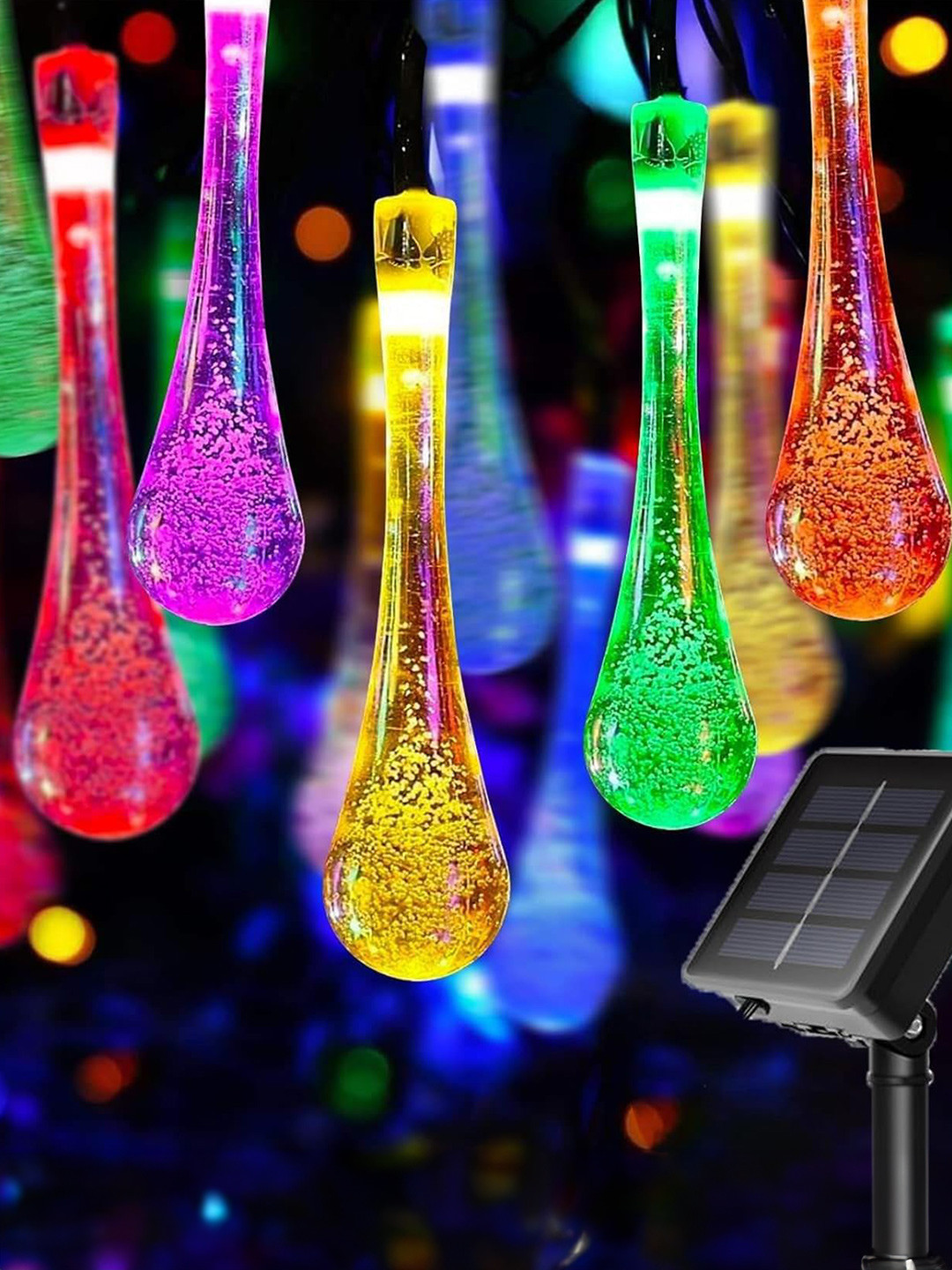 XERGY 30 LED Solar Lights Tear Drop Shaped For Outdoor Garden With 8 Modes