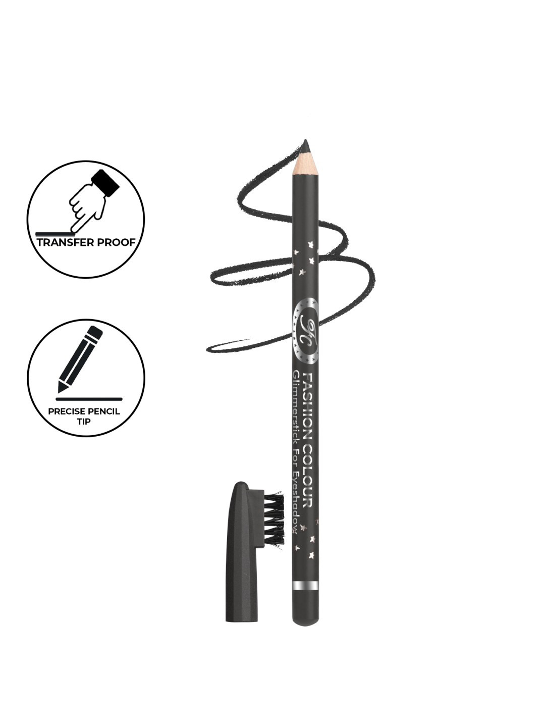 Fashion Colour Professional Long Lasting Eyebrow Pencil with Brush 1.3g- Slate Grey 06