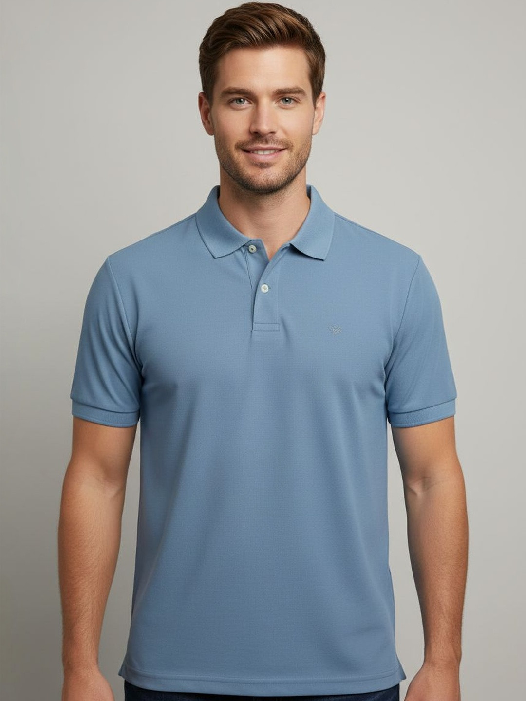 ONLYBASIC Men Polo Collar T-shirt