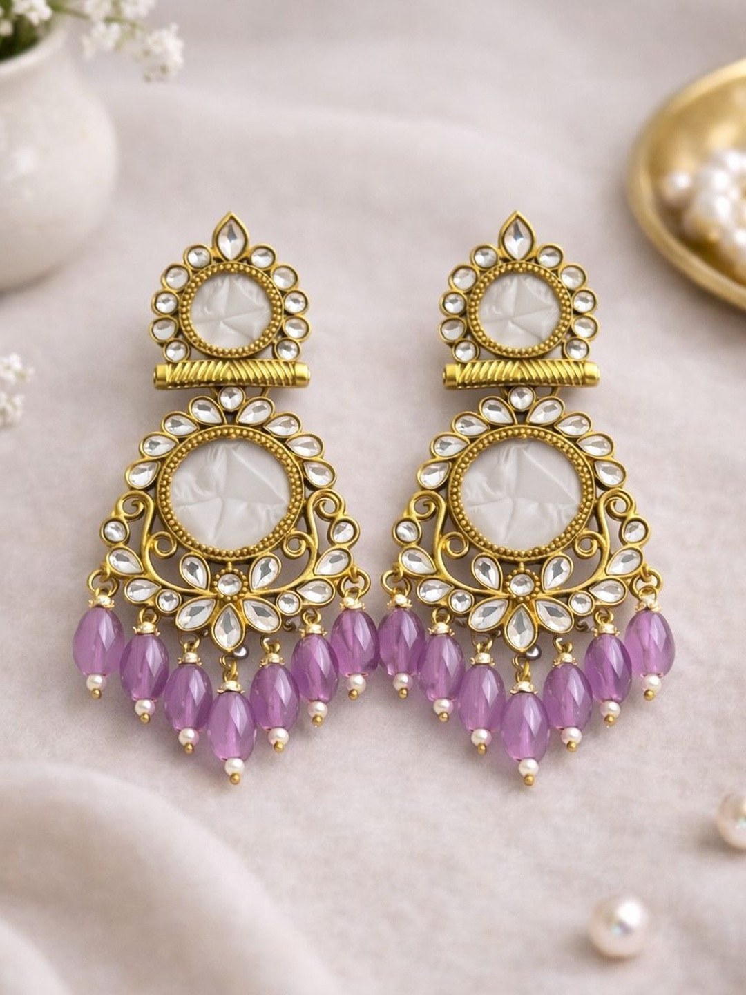 Glamgem Geometric Drop Earrings