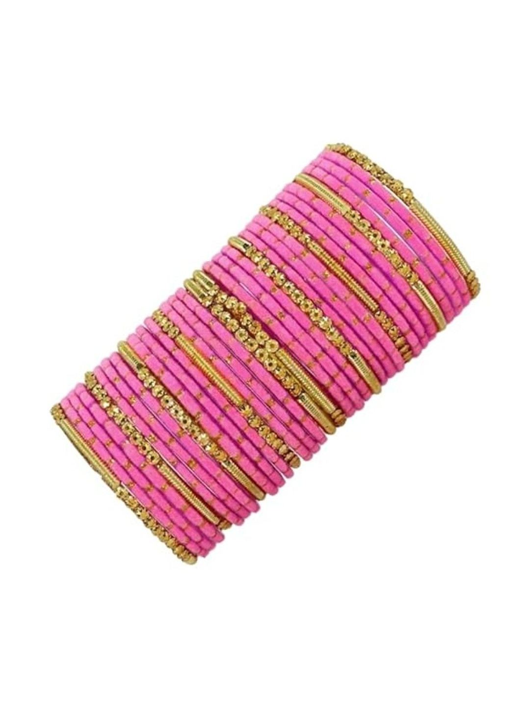 Pasovi Set Of 34 Stone-Studded Stylish Tranditional Bangle