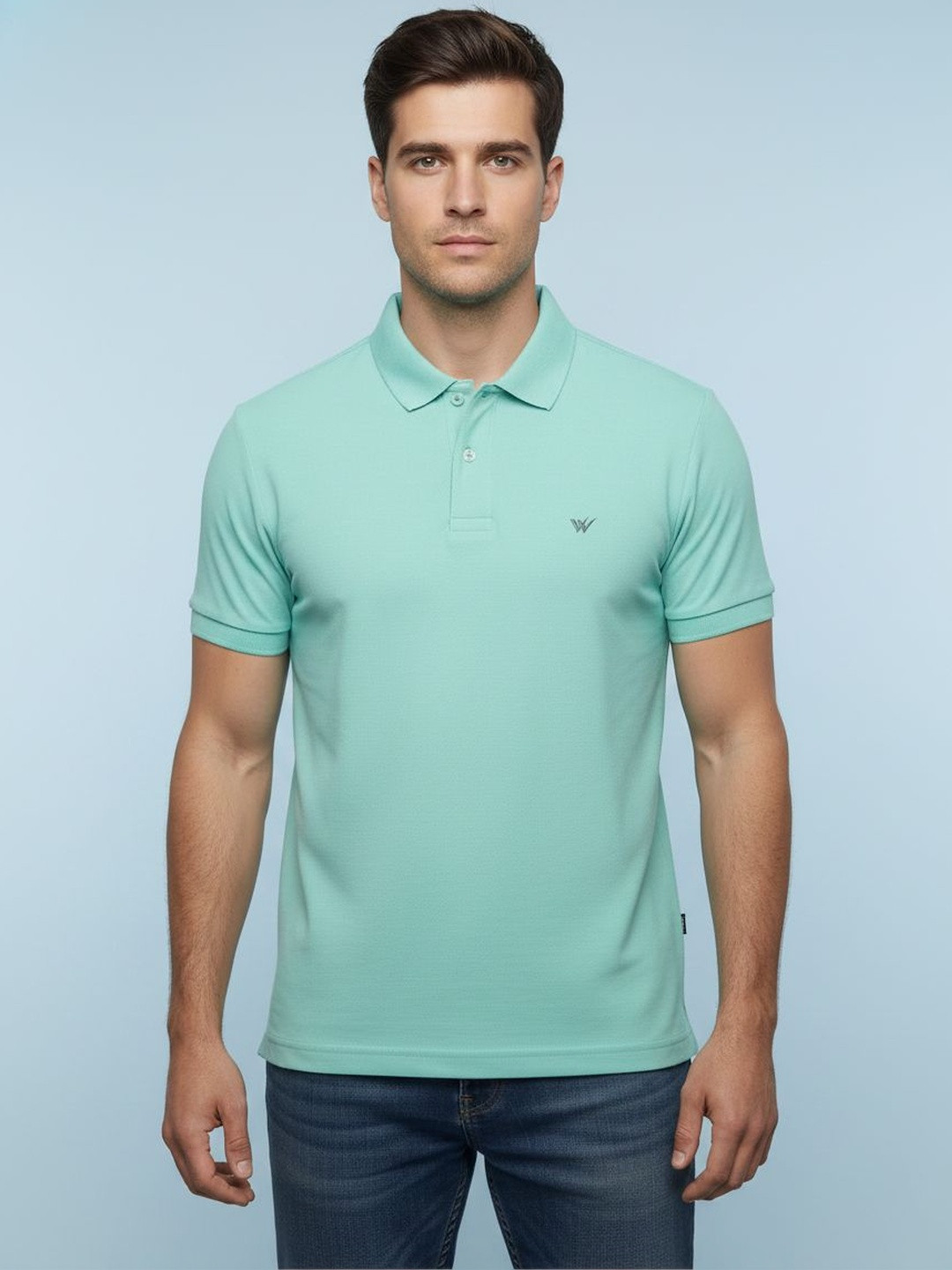 ONLYBASIC Men Brand Logo Polo Collar Pockets T-shirt