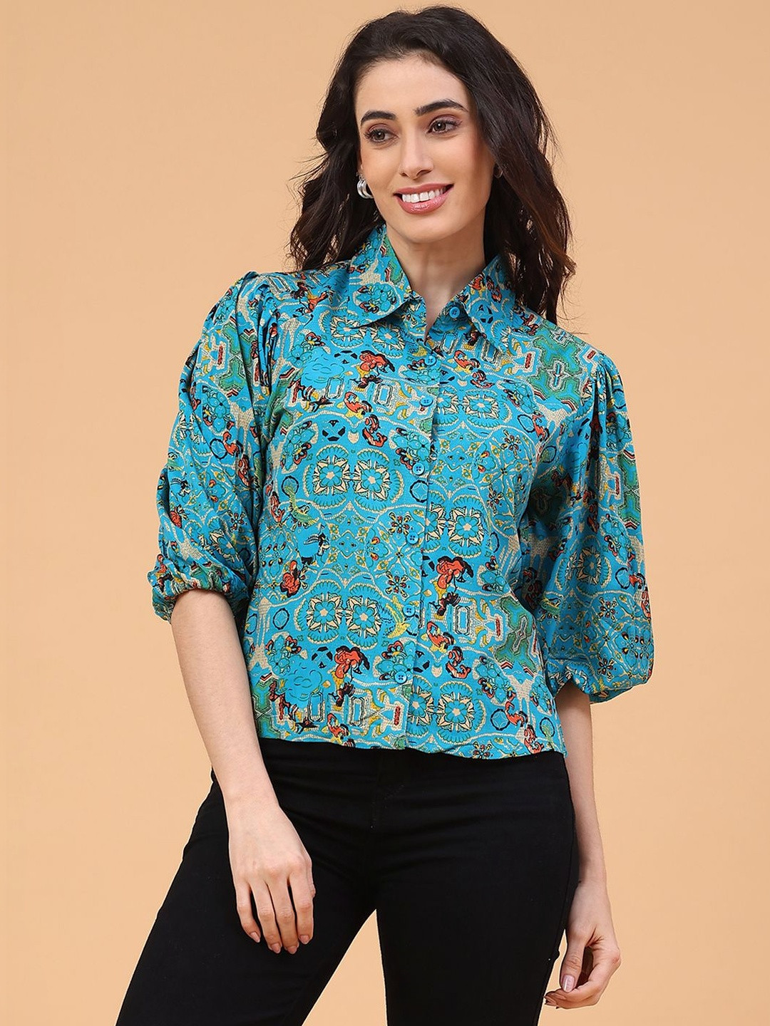 LIMEROAD Women Printed Casual Shirt