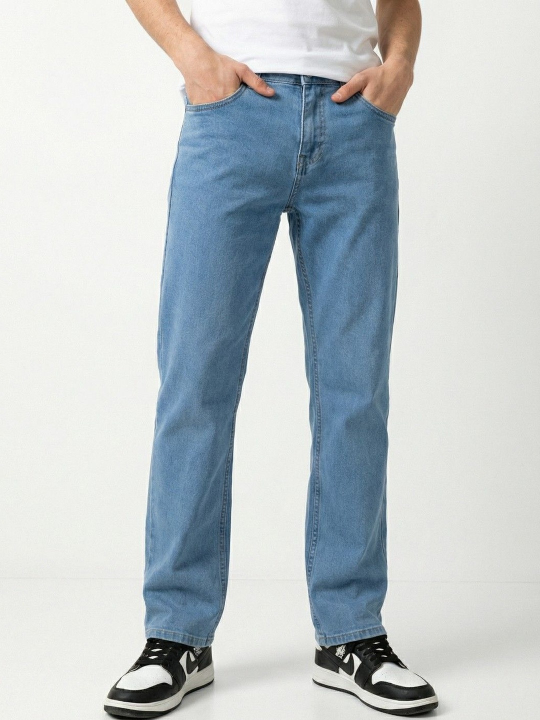 Encrypt Men Classic Relaxed Fit Mid-Rise Stretchable Jeans