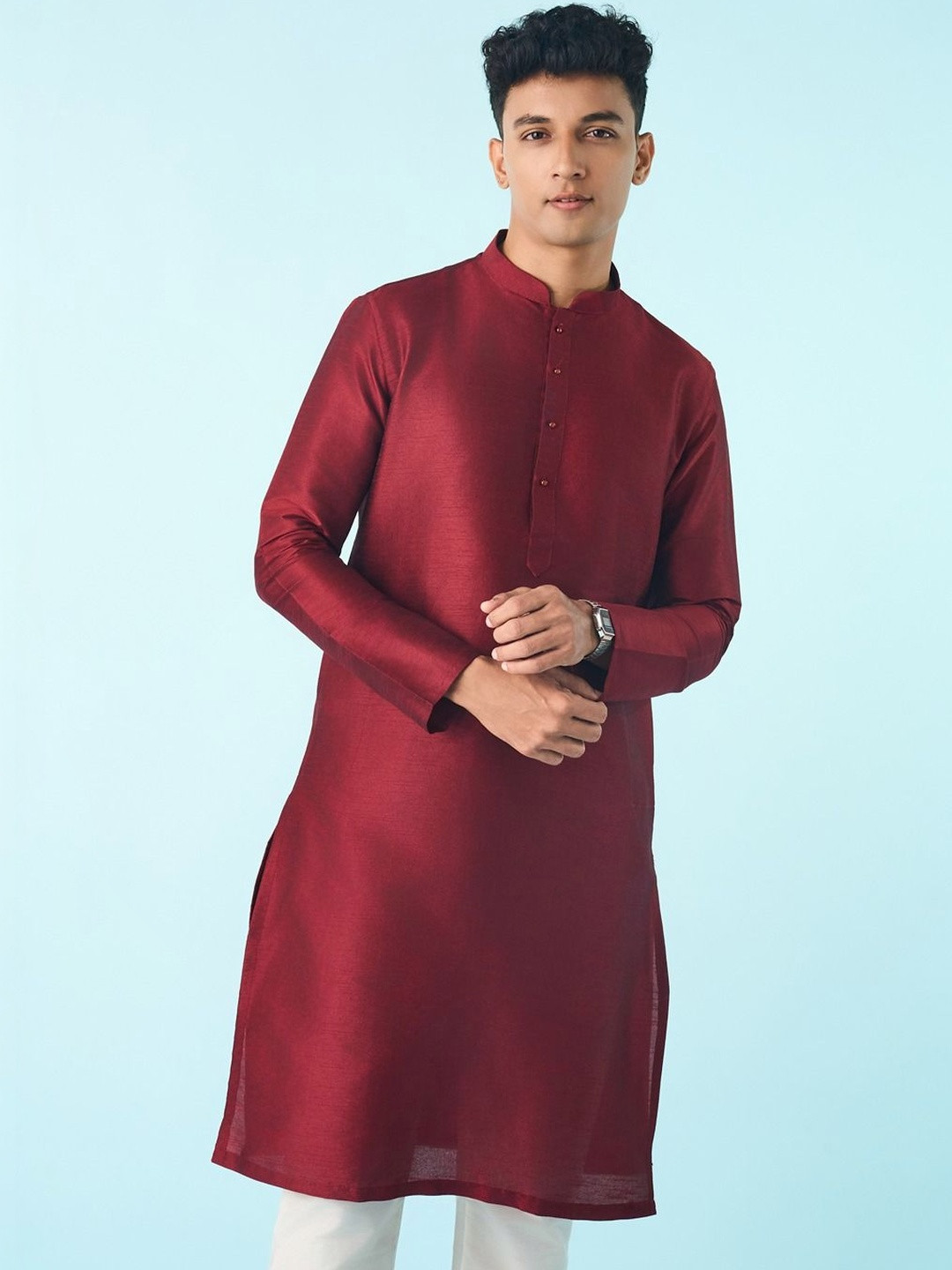 Diwas by Manyavar Men Embroidered Thread Work Kurta