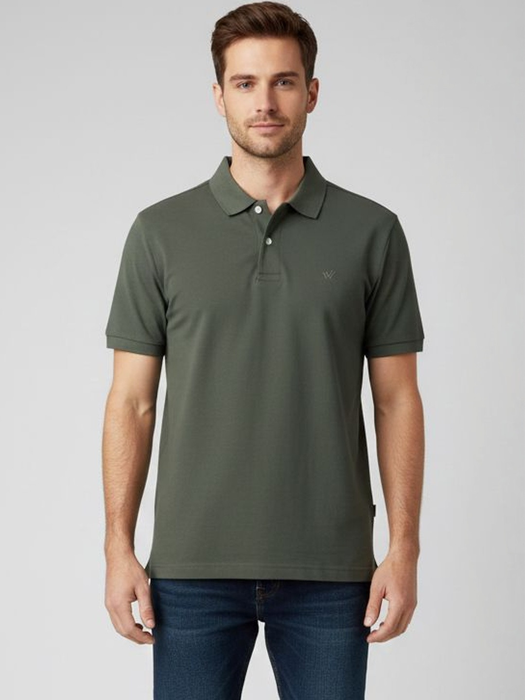 ONLYBASIC Men Polo Collar T-shirt