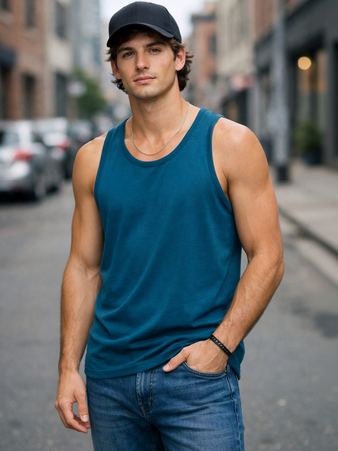 Diwazzo Cotton Blend Tank
