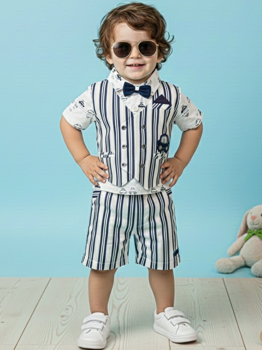 Pompidou Boys Printed Shirt with Shorts