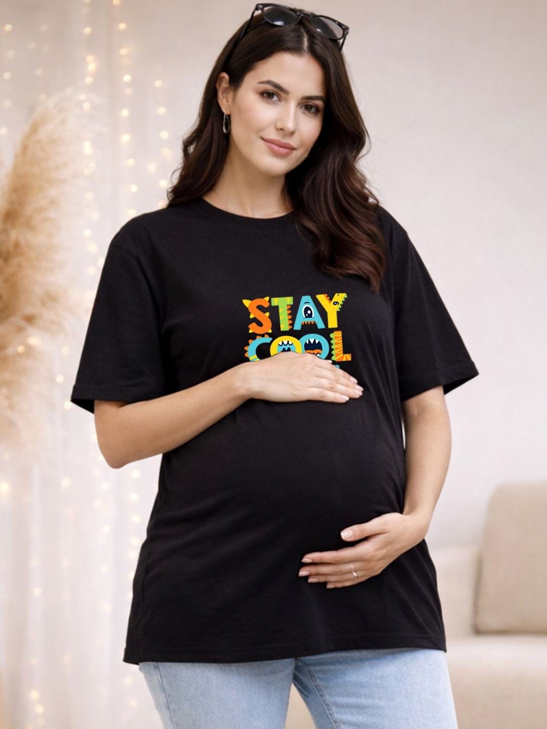 angloindu Women Printed T-shirt