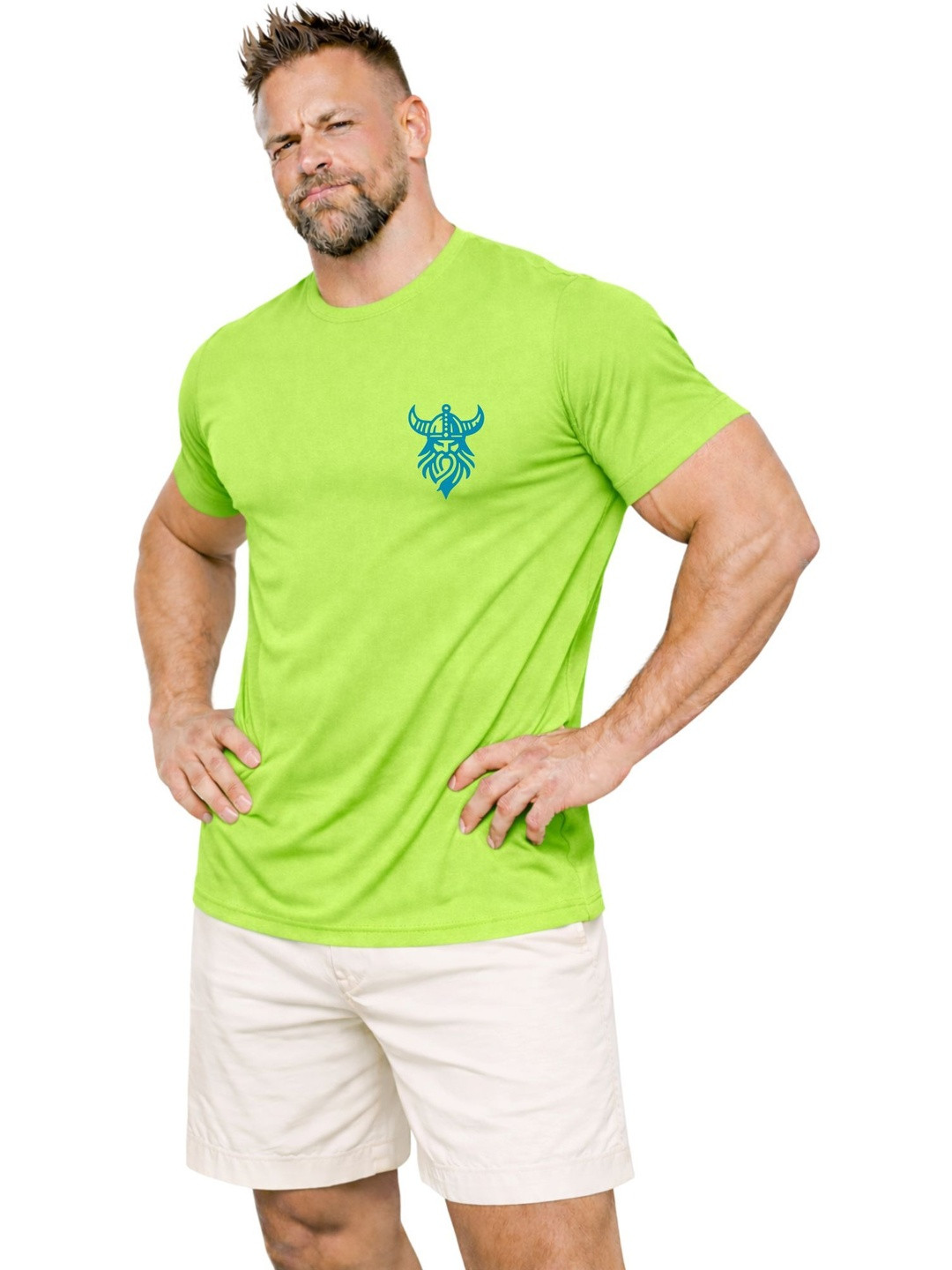 3Colors Men Printed Moisture Wicking T-shirt
