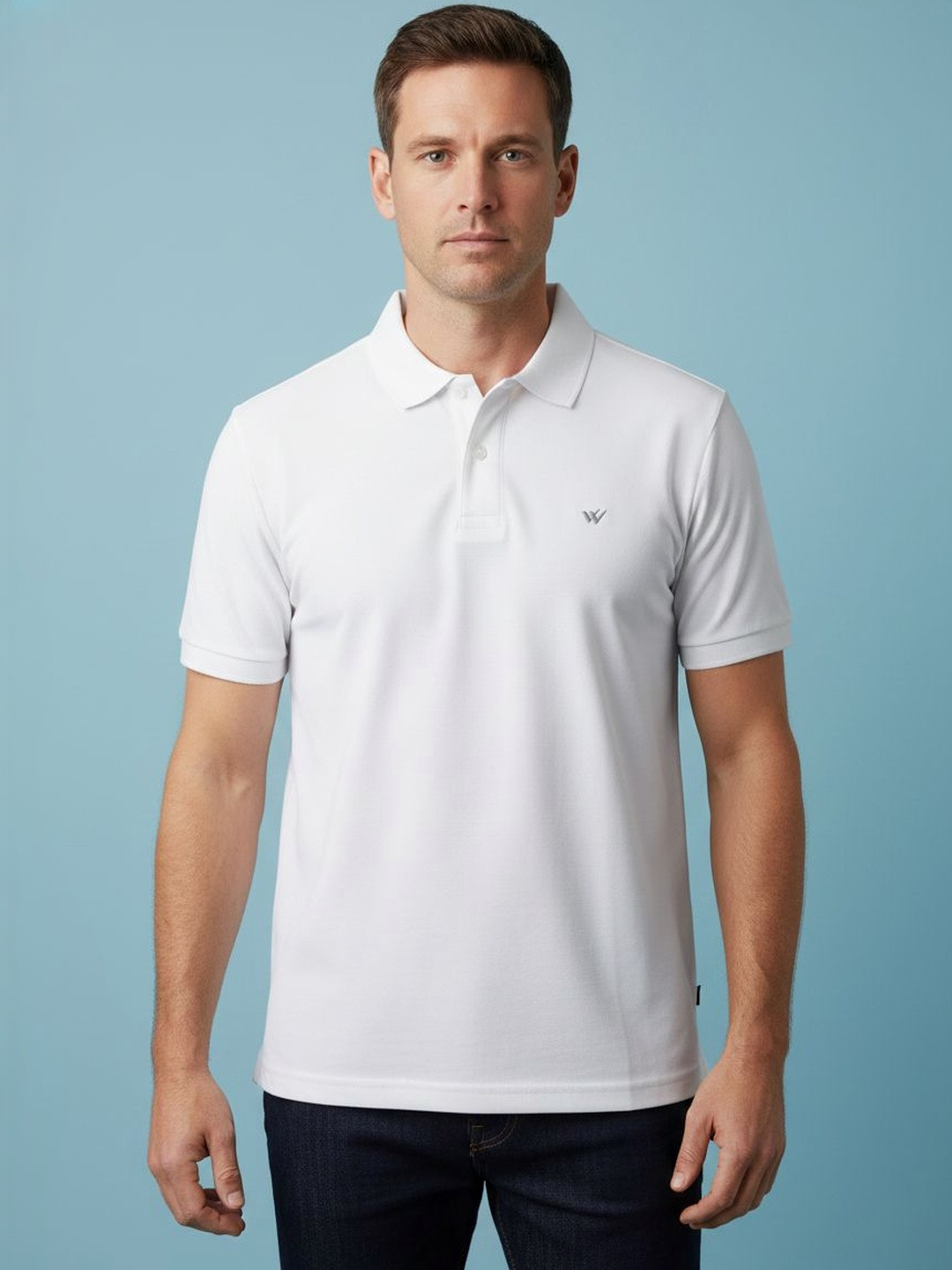 ONLYBASIC Men Brand Logo Polo Collar Pockets T-shirt
