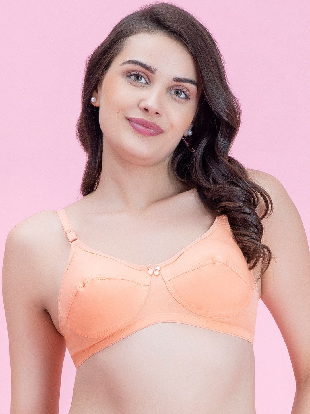 GROVERSONS Paris Beauty Solid Full Coverage Non Padded Adjustable Strap Cotton Bra