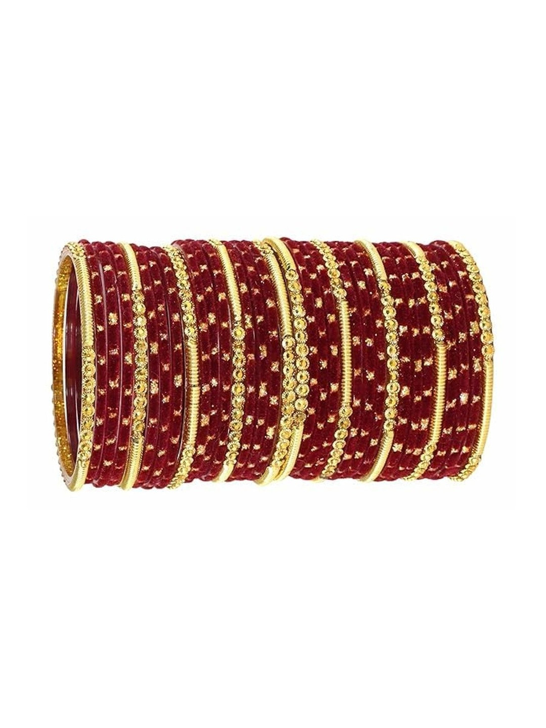 Pasovi Set Of 34 Stone-Studded Stylish Tranditional Bangle